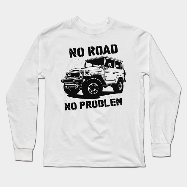 Land Cruiser FJ40 Long Sleeve T-Shirt by Markaryan